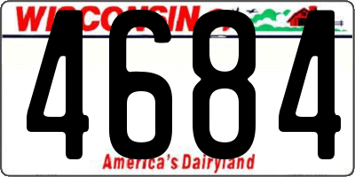 WI license plate 4684