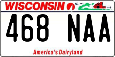 WI license plate 468NAA