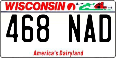 WI license plate 468NAD