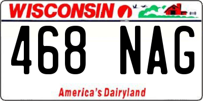 WI license plate 468NAG