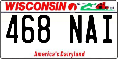 WI license plate 468NAI