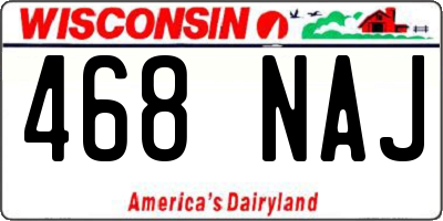 WI license plate 468NAJ