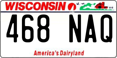 WI license plate 468NAQ