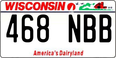 WI license plate 468NBB