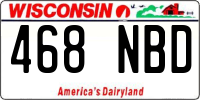 WI license plate 468NBD
