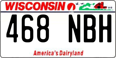 WI license plate 468NBH