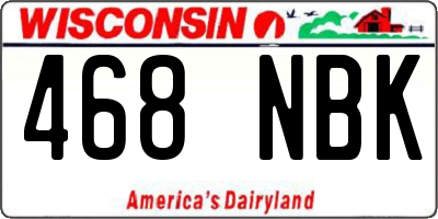 WI license plate 468NBK