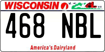 WI license plate 468NBL