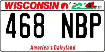 WI license plate 468NBP