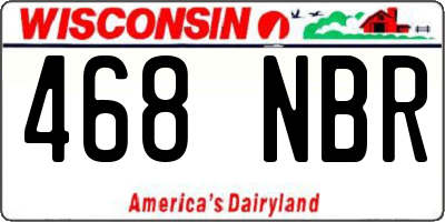 WI license plate 468NBR