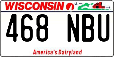 WI license plate 468NBU