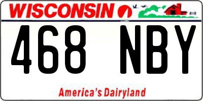 WI license plate 468NBY