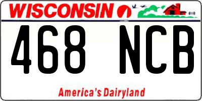 WI license plate 468NCB