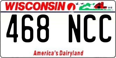 WI license plate 468NCC