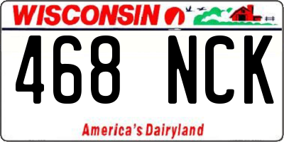 WI license plate 468NCK