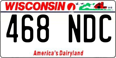 WI license plate 468NDC