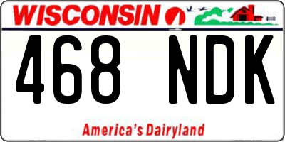 WI license plate 468NDK