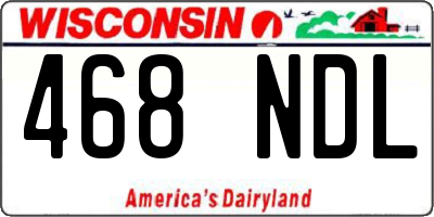WI license plate 468NDL