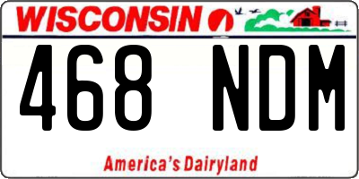 WI license plate 468NDM