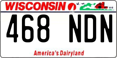 WI license plate 468NDN
