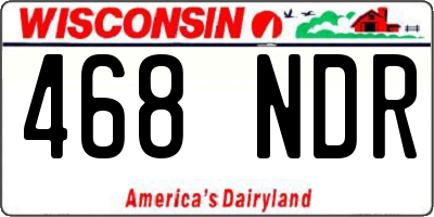 WI license plate 468NDR
