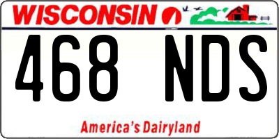 WI license plate 468NDS