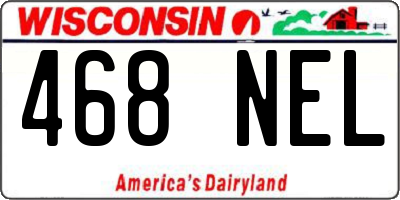 WI license plate 468NEL