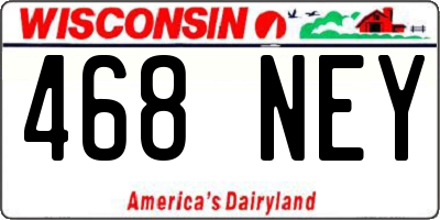 WI license plate 468NEY