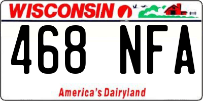 WI license plate 468NFA