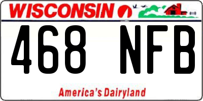 WI license plate 468NFB