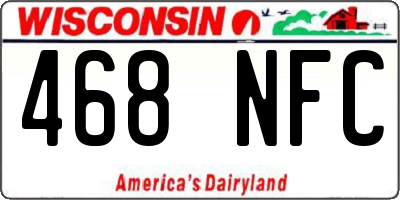 WI license plate 468NFC