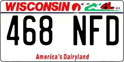 WI license plate 468NFD