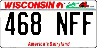 WI license plate 468NFF