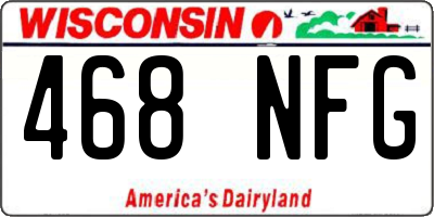 WI license plate 468NFG