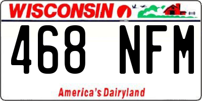 WI license plate 468NFM