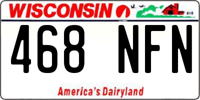 WI license plate 468NFN