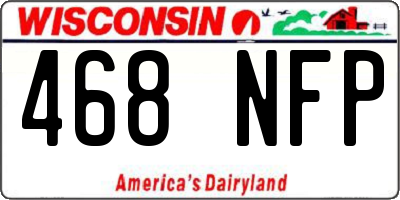 WI license plate 468NFP
