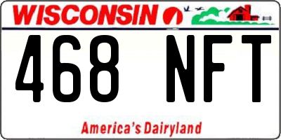 WI license plate 468NFT