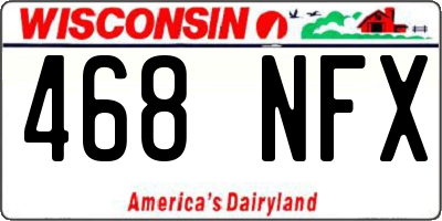 WI license plate 468NFX