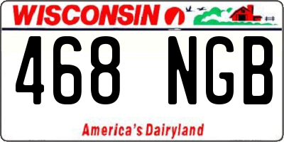 WI license plate 468NGB