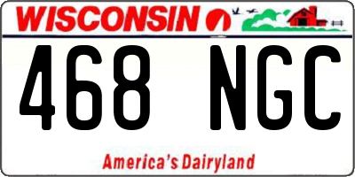 WI license plate 468NGC