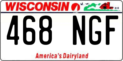WI license plate 468NGF