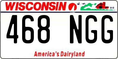 WI license plate 468NGG