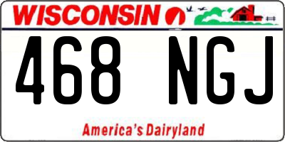 WI license plate 468NGJ