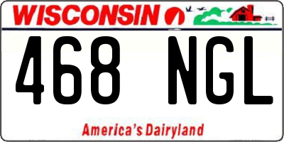 WI license plate 468NGL