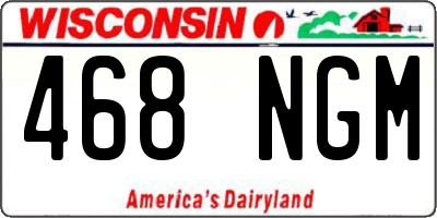 WI license plate 468NGM