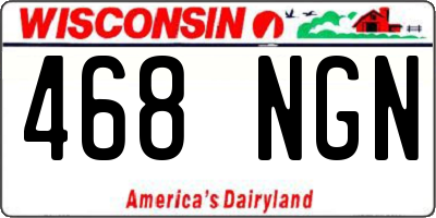 WI license plate 468NGN
