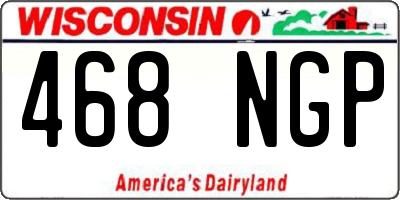 WI license plate 468NGP