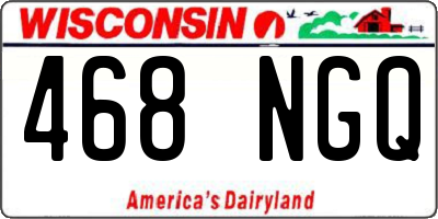 WI license plate 468NGQ