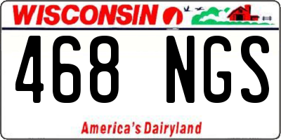 WI license plate 468NGS